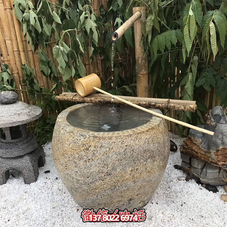 仿古砂石雕塑花盆，創意舊風裝飾景區