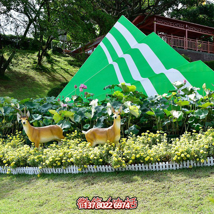 仿真梅花鹿回頭掛件