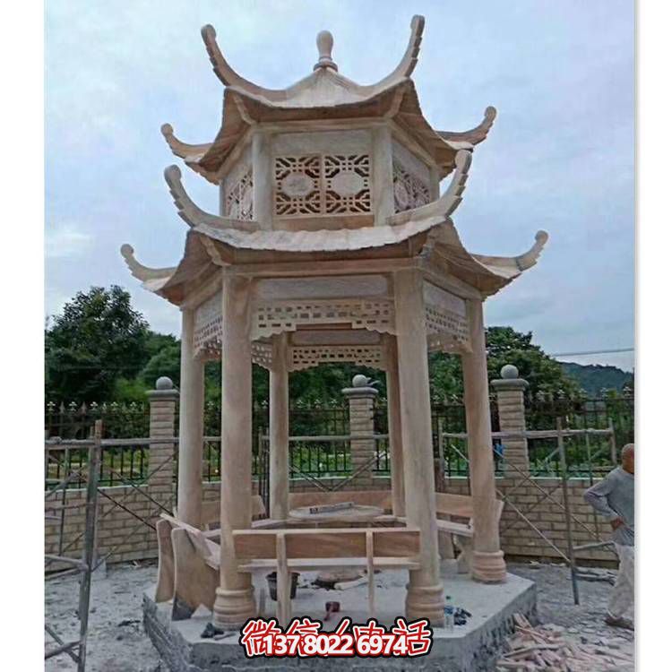 多層中式公園戶外涼亭雕塑——為您帶來經典典雅的休閑體驗