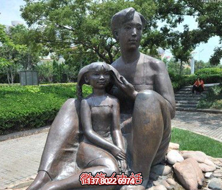 母女情深銅雕塑,傳承傳統文化 母女情深銅雕塑,傳承傳統文化